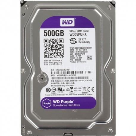 هارد دیسک اینترنال وسترن دیجیتال مدل Purple WD05PURX ظرفیت 500 گیگابایت Hard Disk WD05PURX Western Digital Purple Edition 500GB